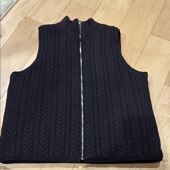 Joie Jackets & Blazers - Joie cable knit sweater vest reversible to black puffer vest